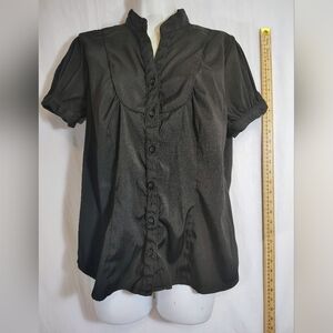 Antilia Femme Black Button Down Shirt